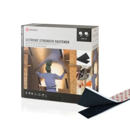 VELCRO® Black Hook & Loop Tape, 50mm x 25m - VEL-PS20011 product image