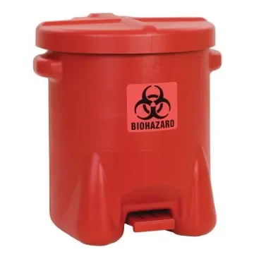Eagle Biohazardous Poly Waste Cans 53L Red Pedal HDPE Waste Bin - ECN947BIRD product image