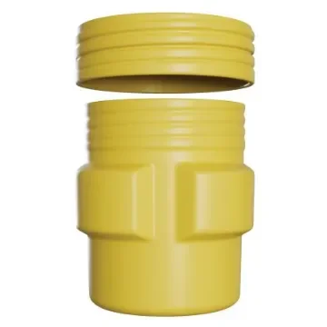 Eagle Overpacks with Screw-On Lid 5gal Yellow Hinged HDPE Waste Bin - EDR16900YL product image