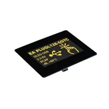 Display Visions 2.9in Yellow OLED Display 128 x 64 Graphics I2C, RS232, SPI, USB Interface - EA PLUGL128-6GTCZ product image