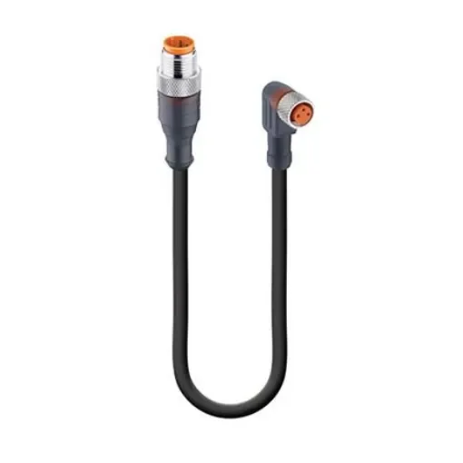 Lumberg Automation Straight Male 3 way M12 to Right Angle Female 3 way M8 Sensor Actuator Cable, 1.25m - 97874 RST 3-RKMWV 3-224/1,25 M product image