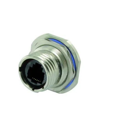 Amphenol Socapex RJF TV6 Series Receptacle Ethernet Connector, Jam Nut, Cat6 Straight 1 Port 8 -Way - RJFTV67A1G product image
