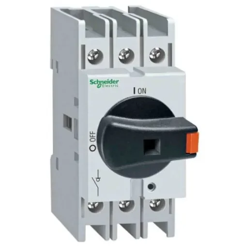 Schneider Electric 3P Pole DIN Rail Isolator Switch - 63A Maximum Current, 22kW Power Rating, IP20 - VLS3P063R1 product image