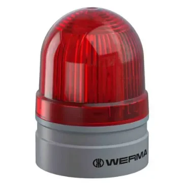 Werma EvoSIGNAL Mini Series Red EVS, Flashing Beacon, 24 V, Base Mount, LED Bulb, IP66 - 260.120.75 product image