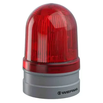 Werma EvoSIGNAL Midi Series Red Multiple Effect Beacon, 12 V, 24 V, Base Mount, LED Bulb, IP66 - 261.110.70 product image