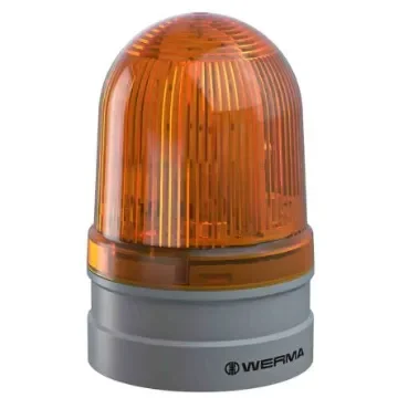 Werma EvoSIGNAL Midi Series Yellow Multiple Effect Beacon, 12 V, 24 V, Base Mount, LED Bulb, IP66 - 261.320.70 product image