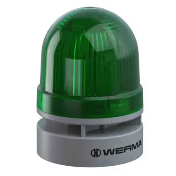 Werma EvoSIGNAL Mini Series Green Sounder Beacon, 12 V ac/dc, IP66, Base Mount, 95dB at 1 Metre - 460.210.74 product image