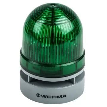 Werma EvoSIGNAL Mini Series Green Sounder Beacon, 24 V dc, IP66, Base Mount, 95dB at 1 Metre - 460.210.75 product image