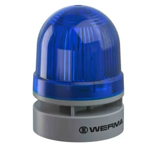 Werma EvoSIGNAL Mini Series Blue Sounder Beacon, 12 V dc, IP66, Base Mount, 95dB at 1 Metre - 460.510.74 product image