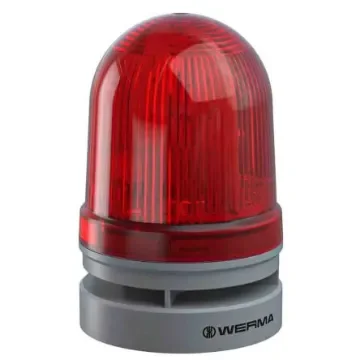 Werma EvoSIGNAL Midi Series Red Sounder Beacon, 12 V dc, IP66, Base Mount, 110dB at 1 Metre - 461.110.70 product image