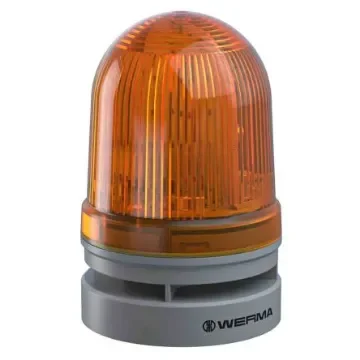 Werma EvoSIGNAL Mini Series Yellow Sounder Beacon, 12 V dc, IP66, Base Mount, 110dB at 1 Metre - 461.320.70 product image