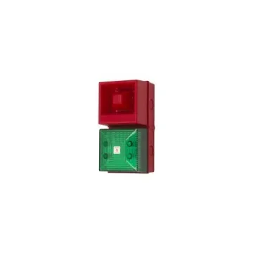 Clifford & Snell YL40 Series Green Sounder Beacon, 24 V dc, IP65, Fixed Mount, 108dB at 1 Metre - YL40/D50/G/RN/WR product image