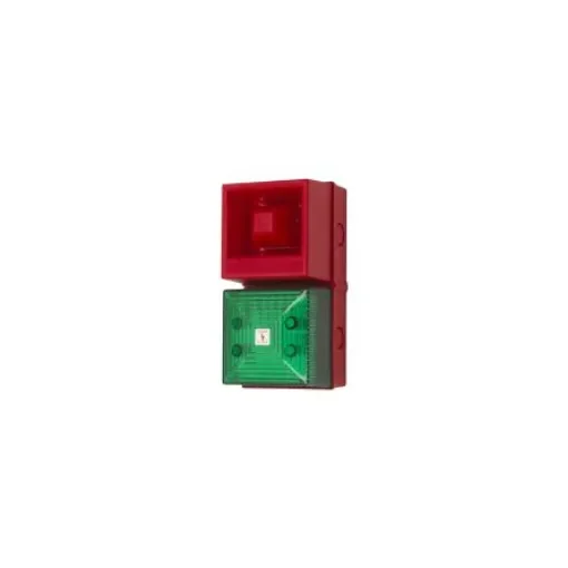 Clifford & Snell YL40 Series Green Sounder Beacon, 24 V dc, IP65, Fixed Mount, 108dB at 1 Metre - YL40/D50/G/RN/WR product image