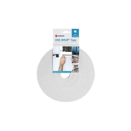 VELCRO® White Hook & Loop Tape, 10mm x 25m - VEL-OW64100 product image