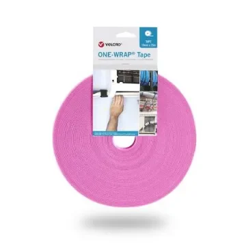 VELCRO® Pink Hook & Loop Tape, 10mm x 25m - VEL-OW64109 product image