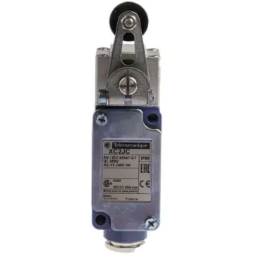 Telemecanique Sensors OsiSense XC Series Roller Lever Limit Switch, IP65, Metal Housing, 240V ac Max, 10A Max - XC2JC10111 product image