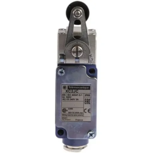 Telemecanique Sensors OsiSense XC Series Roller Lever Limit Switch, IP65, Metal Housing, 240V ac Max, 10A Max - XC2JC10111 product image
