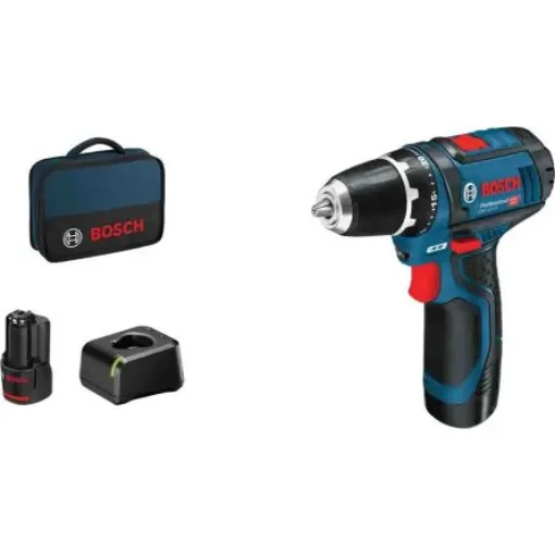 Bosch GSR Keyless 12V Cordless Drill Driver Li-Ion, Type G - British 3-Pin - 060186817A product image