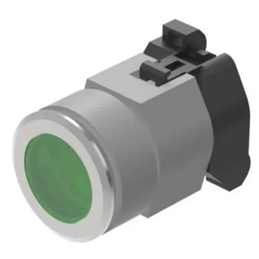 EAO, 704 Green LED Pilot Light, 31mm Cutout, Round - 704.006.518 product image