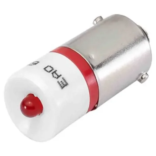 EAO Red LED Indicator Lamp, 24 V ac, 24V dc, BA9s Base, 10mm Diameter, 350mcd - 10-2512.1142 product image