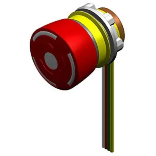 EAO 84 Series Twist Release Emergency Stop Push Button, Panel Mount, 22mm Cutout, 2NC - 84-5140.0040 product image