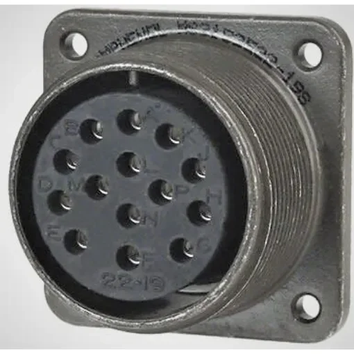 Amphenol Industrial, MS-E 14 Way MIL Spec Circular Connector Plug, Socket Contacts,Shell Size 22, Quick Coupling - MS3102E22-19SW product image