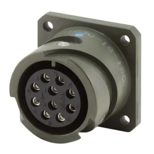 Amphenol Industrial, MS3 10 Way MIL Spec Circular Connector Plug, Socket Contacts, Threaded, MIL-DTL-5015 - MS3102A18-19P product image