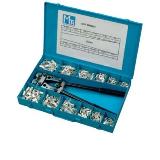 MECATRACTION Assorted Box with Tubular Lugs and Crimping Tool Crimp Terminal Crimp terminal Kit - COFTN50HX product image