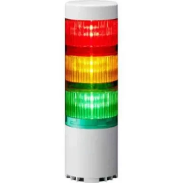 Patlite LR6-USB Series Coloured Buzzer Signal Tower, 3 Lights, 5 V dc (USB-bus power), Direct Mount - LR6-3USBW-RYG product image