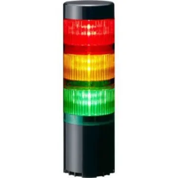 Patlite LR6-USB Series Coloured Buzzer Signal Tower, 3 Lights, 5 V dc (USB-bus power), Direct Mount - LR6-3USBK-RYG product image