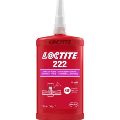 Loctite Loctite 222 Purple Threadlocking Adhesive, 250 ml, 6 h Cure Time - 267359 product image