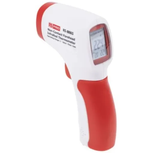 RS PRO RS-8806S Forehead Infrared Thermometer, 32°C Min, +60°C Max, ±0.3°C Accuracy, °C and °F Measurements - 2010210 product image