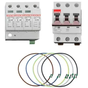 Contactum 3 Phase Surge Protector, 40kA, DIN Rail Mount - DDB-T2S4031KIT product image