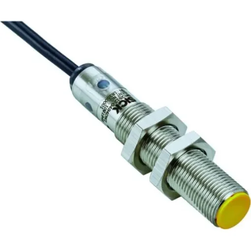 SICK IME2S Series Flush Inductive Non-Contact Safety Switch, 24V dc, Nickel Plated Brass Housing, 2NO, Cable - IME2S12-04B4DW2 product image
