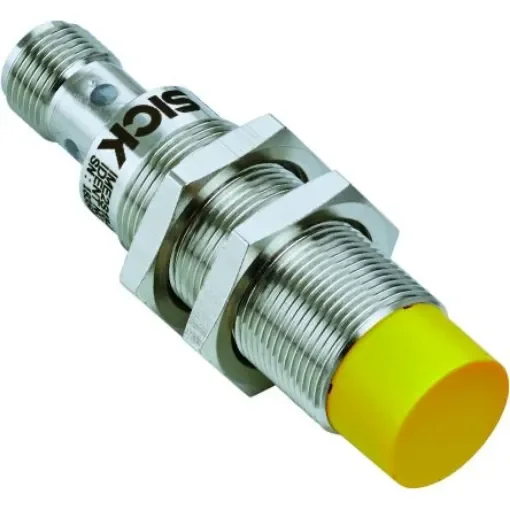SICK IME2S Series Non-Flush Inductive Non-Contact Safety Switch, 24V dc, Nickel Plated Brass Housing, 2NO, M12 - IME2S18-08N4DC0 product image