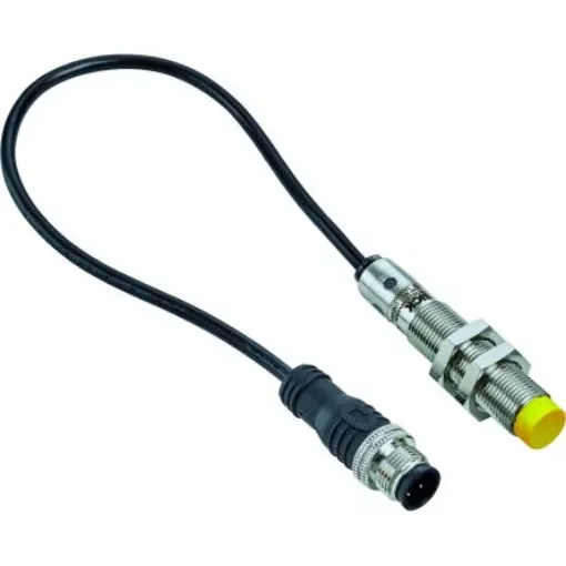 SICK IME2S Series Non-Flush Inductive Non-Contact Safety Switch, 24V dc, Nickel Plated Brass Housing, 2NO, M12 - IME2S12-04N4DQ9 product image