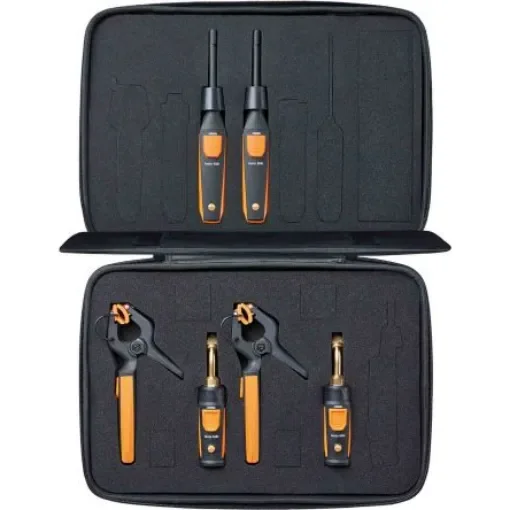 Testo Smart Probes AC & refrigeration test kit plus Wired Thermometer Kit, 1 Input(s), ±1.3 °C Accuracy - 0563 0002 41 product image