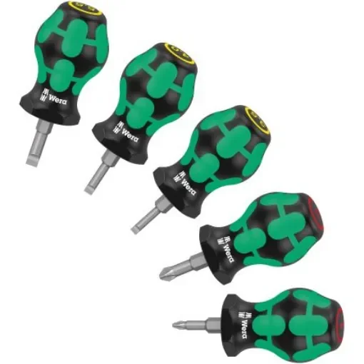 Wera 335, 350 PH Phillips; Slotted Stubby Screwdriver Set, 5-Piece - 05008870001 product image