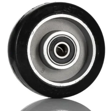 RS PRO Black Rubber Abrasion Resistant, Quiet Operation Trolley Wheel, 160kg - 2012768 product image