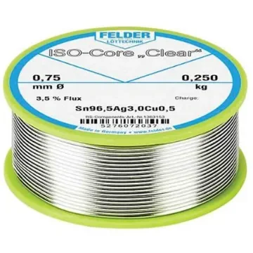 Felder Lottechnik Wire, 0.75mm Lead Free Solder, 217°C Melting Point - 51760720 37 product image