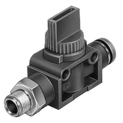 Festo 2/2 Bistable Pneumatic Manual Control Valve HE Series, 3/8, 153473 - HE-2-3/8-QS-10 product image