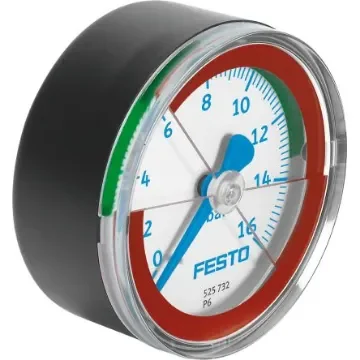 Festo Analogue Pressure Gauge 16bar Back Entry 50mm Outside Diameter - MA-50-16-R1/4-E-RG product image