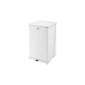 Rubbermaid Commercial Products Defenders® 95L Pedal Galvanised Steel Waste Bin - FGST40EPLWH product image