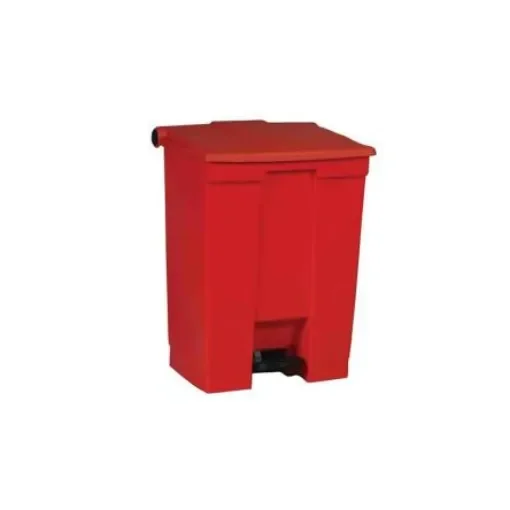 Rubbermaid Commercial Products Legacy Step-On 68L Red Pedal Plastic Waste Bin - FG614500RED product image