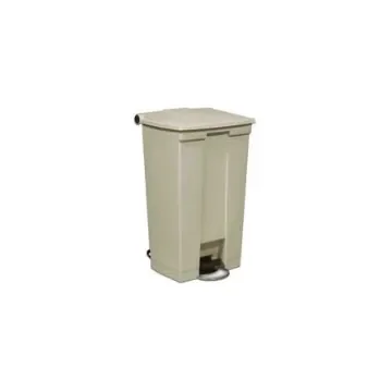 Rubbermaid Commercial Products Legacy Step-On 87L Beige Pedal Plastic Waste Bin - FG614600BEIG product image