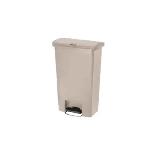 Rubbermaid Commercial Products Slim Jim 30L Beige Pedal Waste Bin - 1883456 product image