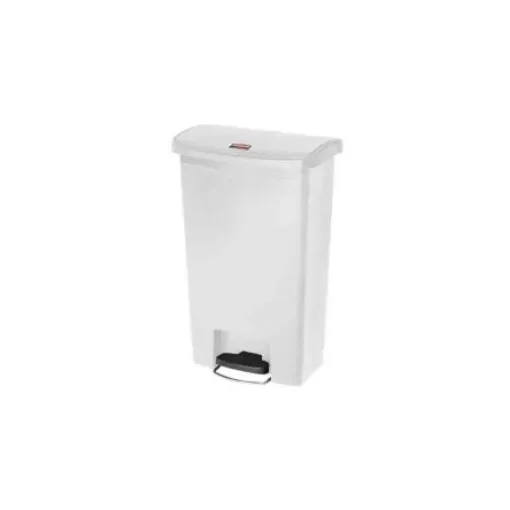 Rubbermaid Commercial Products Slim Jim 50L White Pedal Waste Bin - 1883557 product image