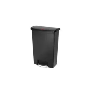 Rubbermaid Commercial Products Slim Jim 90L Black Pedal Waste Bin - 1883615 product image