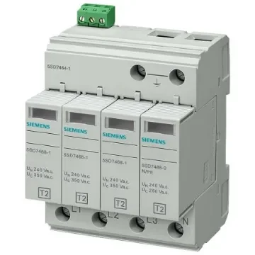 Siemens 1 Phase Surge Protector, 40kA, DIN Rail Mount - 5SD7464-1 product image