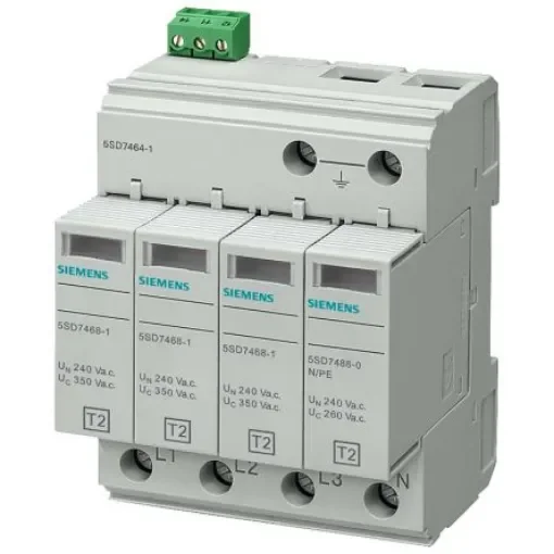 Siemens 1 Phase Surge Protector, 40kA, DIN Rail Mount - 5SD7464-1 product image
